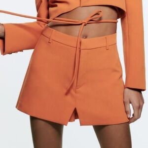 Zara Belt Loop Skort - Tangerine